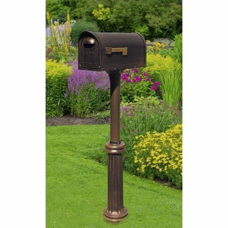 SPECIAL LITE Classic Curbside with Bradford Direct Burial Mailbox Post, Copper SCC-1008_SPK-590-CP